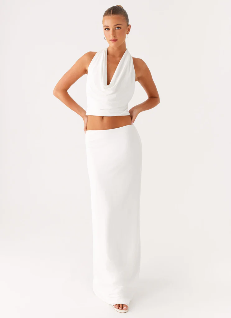 Ashi Cowl Top - White