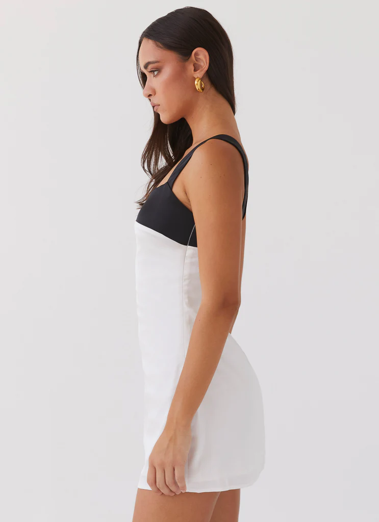 Odette Satin Mini Dress – Noir Pearl Odette Satin Mini Dress - Noir Pearl