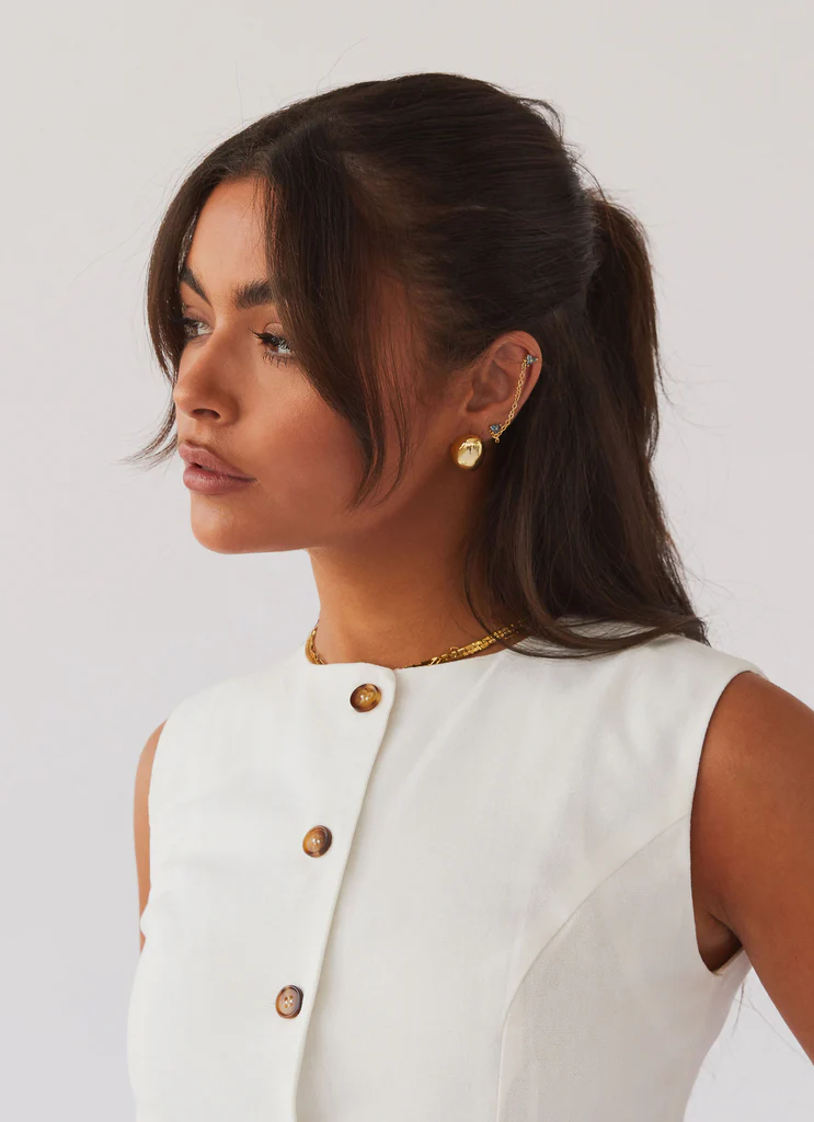 Born For Bordeaux Linen Vest – White Born For Bordeaux Linen Vest - White