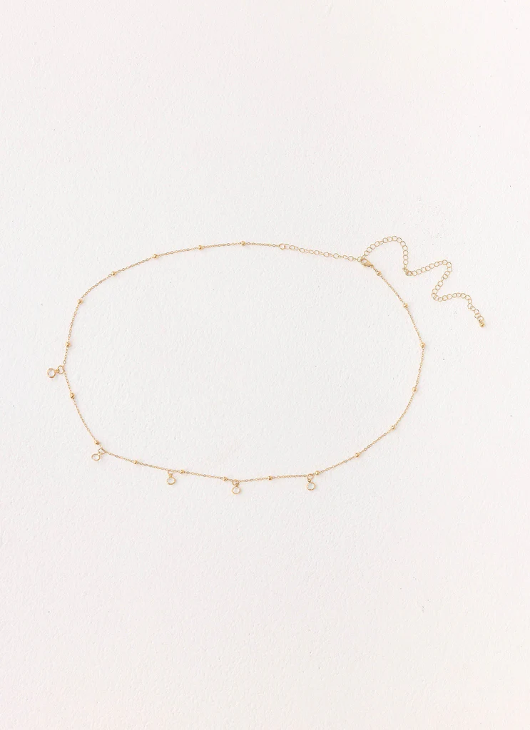 Crystal Haze Belly Chain - Gold