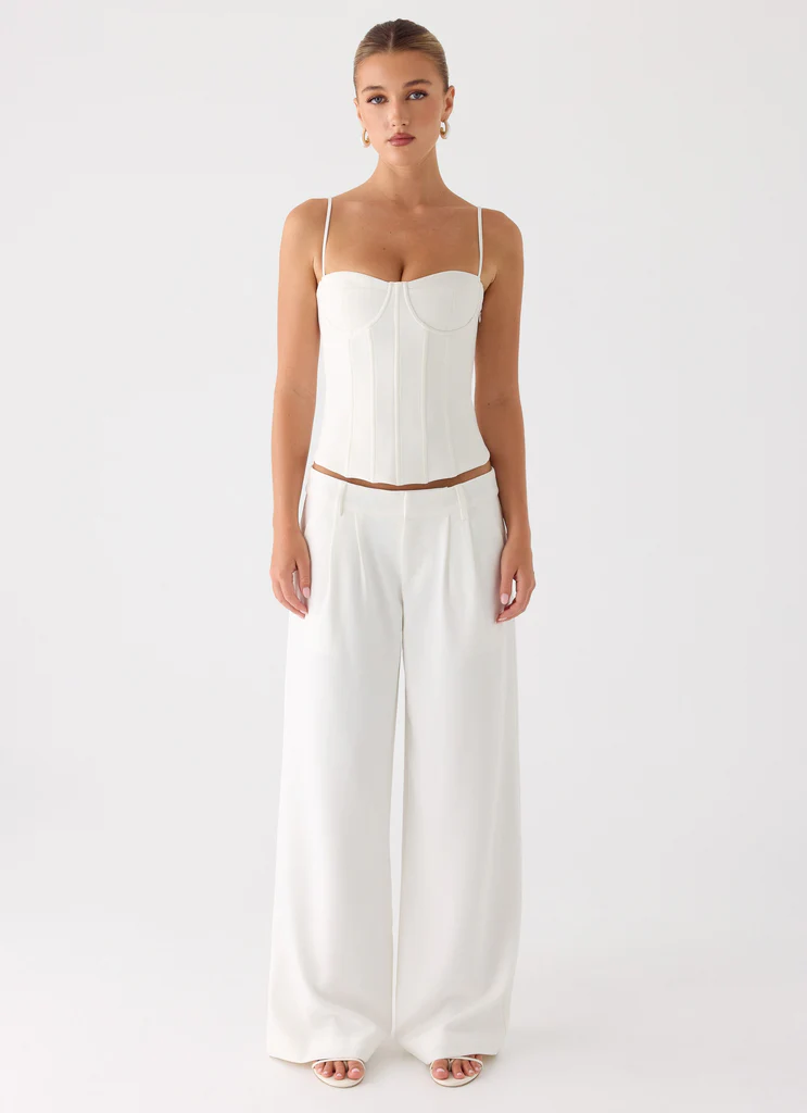 Samuel Low Rise Suiting Pants - White