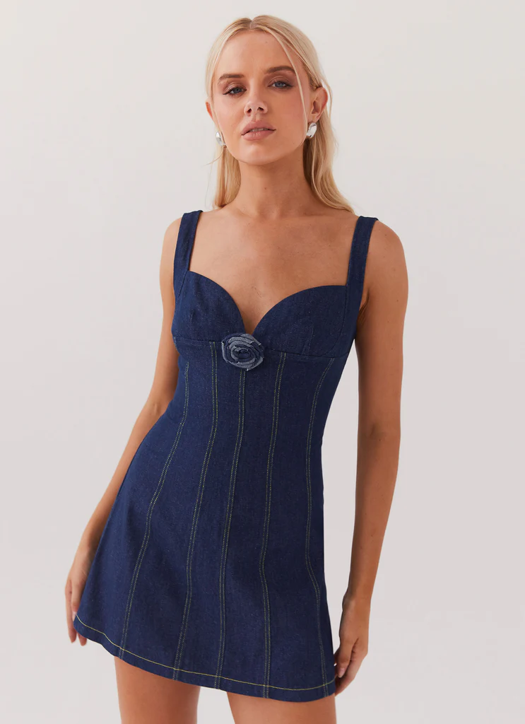 Rosalia Denim Mini Dress – Indigo Rosalia Denim Mini Dress - Indigo