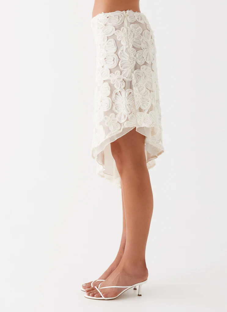 Orchid Breeze Midi Skirt – Ivory Orchid Breeze Midi Skirt - Ivory