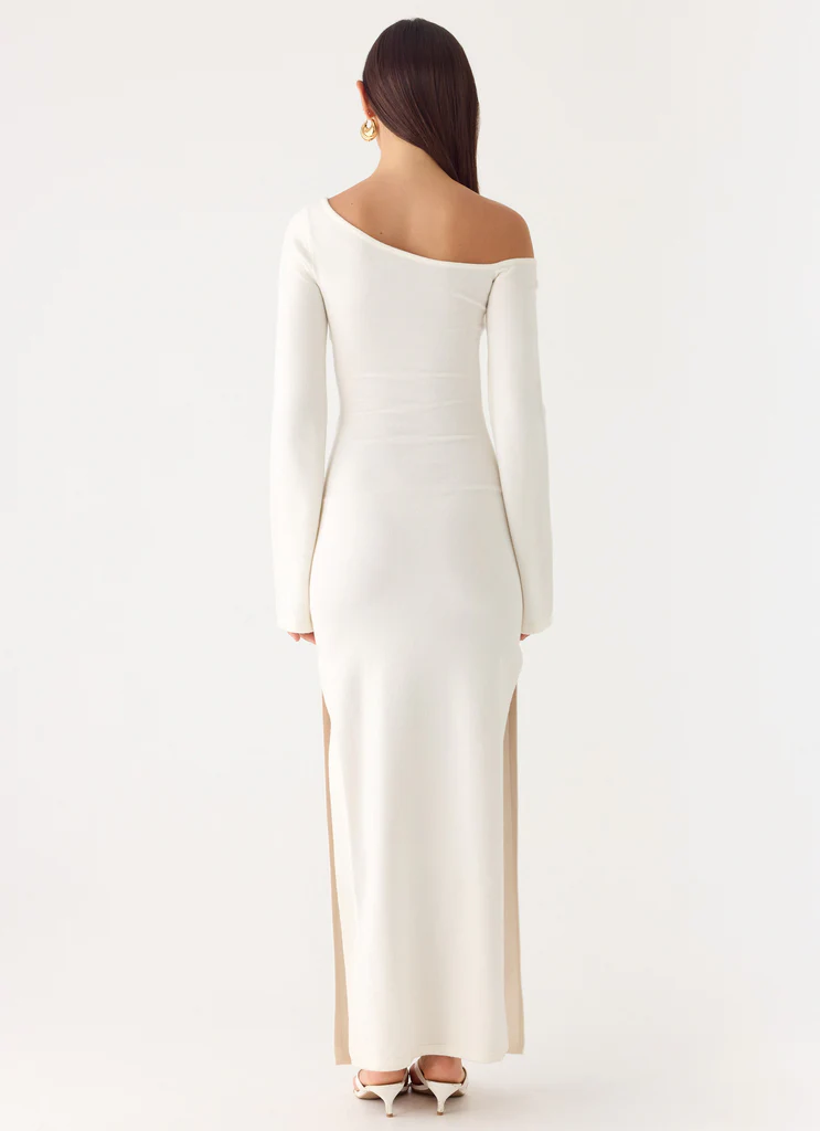 Kova Knit Maxi Dress - White