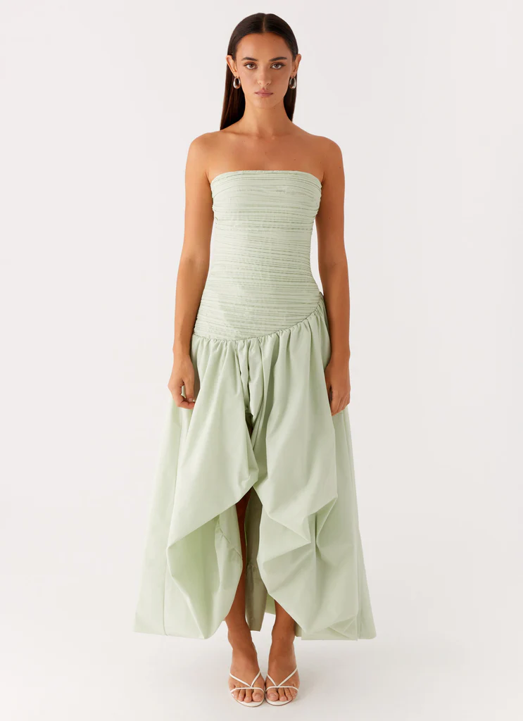 Misa Bubble Maxi Dress - Mint