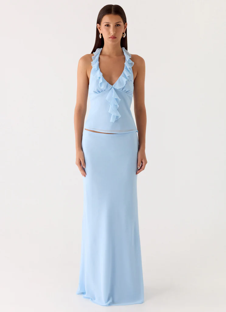 Log In Halter Top - Blue