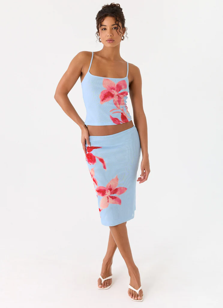 Tamia Cami Top - Blue Petal