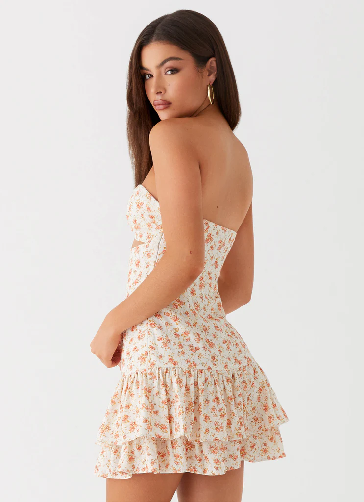 Elowen Daisy Mini Dress – White Ditsy Floral Elowen Daisy Mini Dress - White Ditsy Floral
