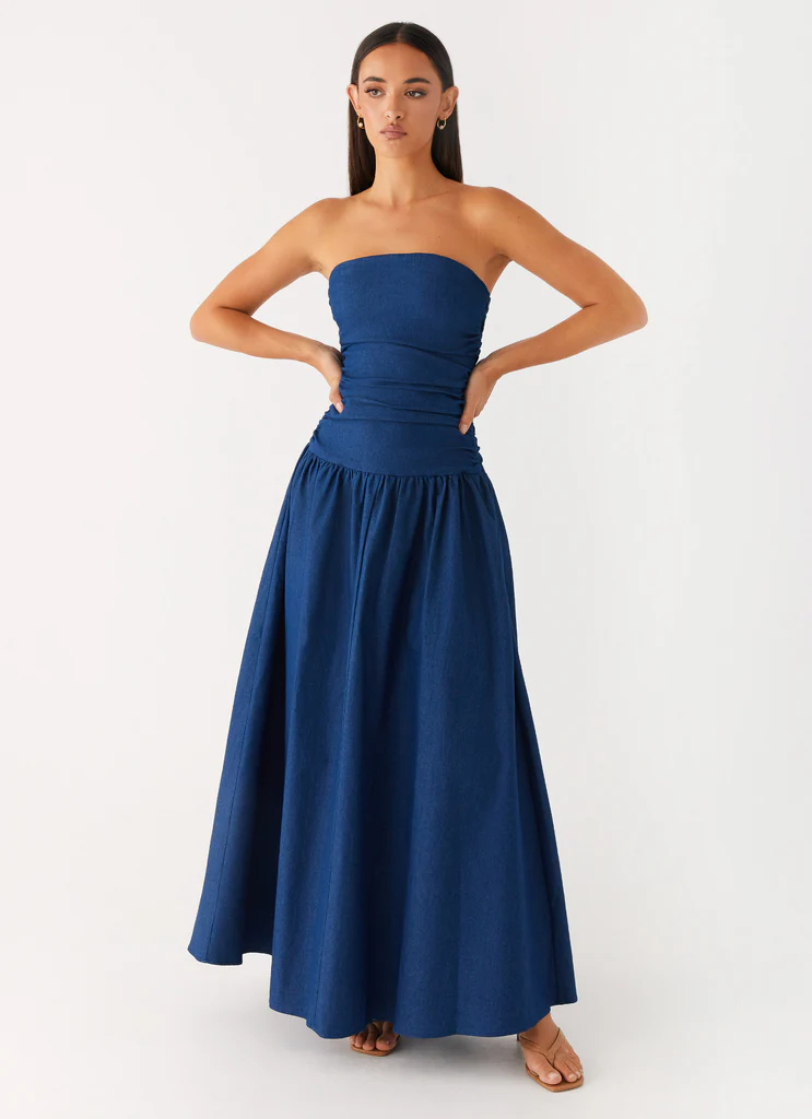 Carmel Denim Maxi Dress – Indigo Carmel Denim Maxi Dress - Indigo