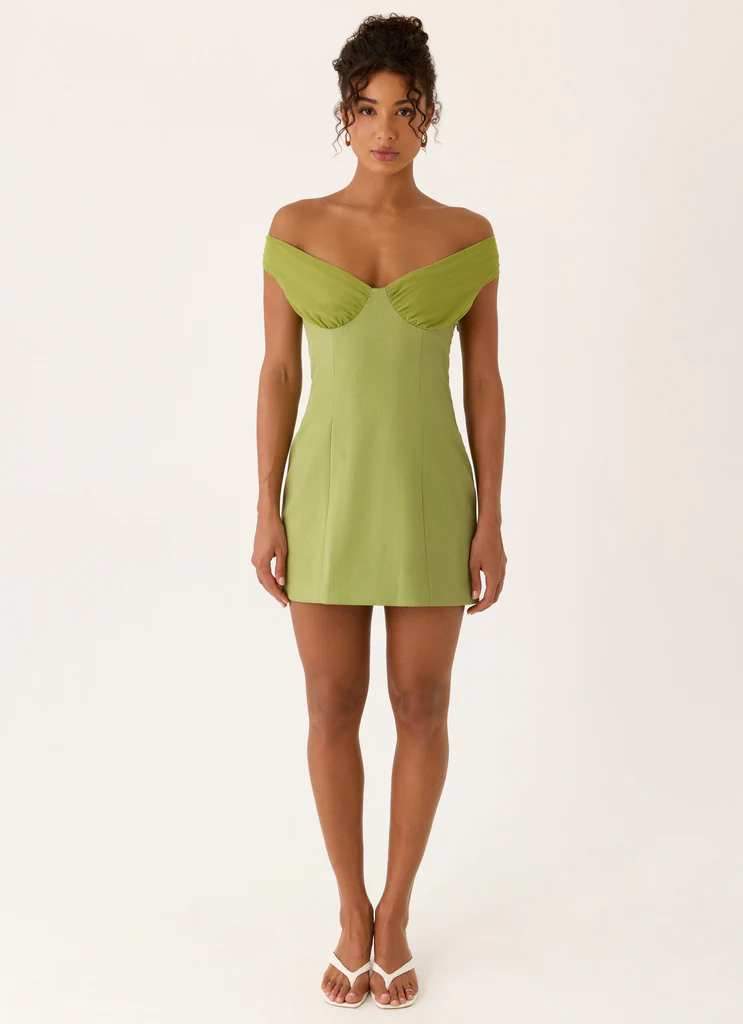Caterina Mini Dress - Fern Green