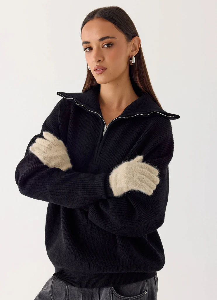 Stormy Weather Knit Gloves – Cream Stormy Weather Knit Gloves - Cream