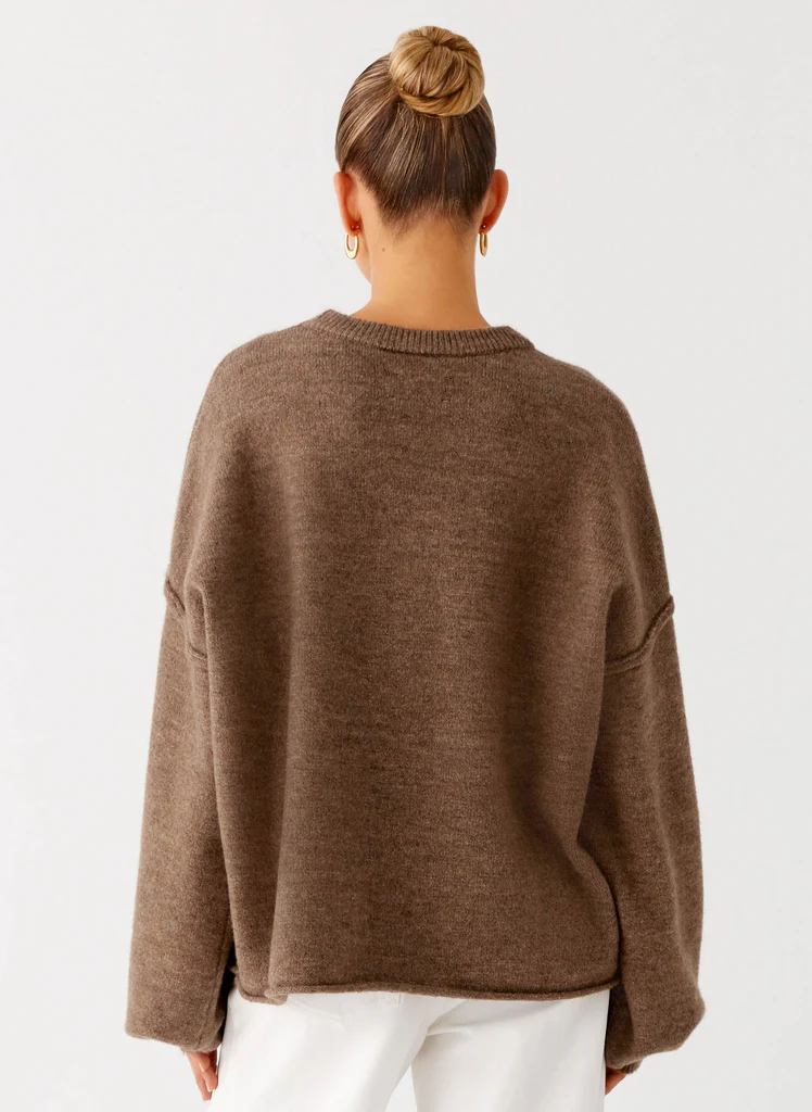 Jack Oversized Knit Sweater – Tan Marle Jack Oversized Knit Sweater - Tan Marle