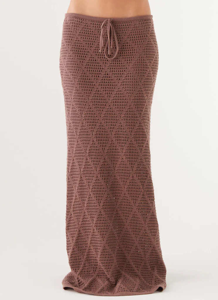 Santonio Crochet Maxi Skirt – Chocolate Santonio Crochet Maxi Skirt - Chocolate