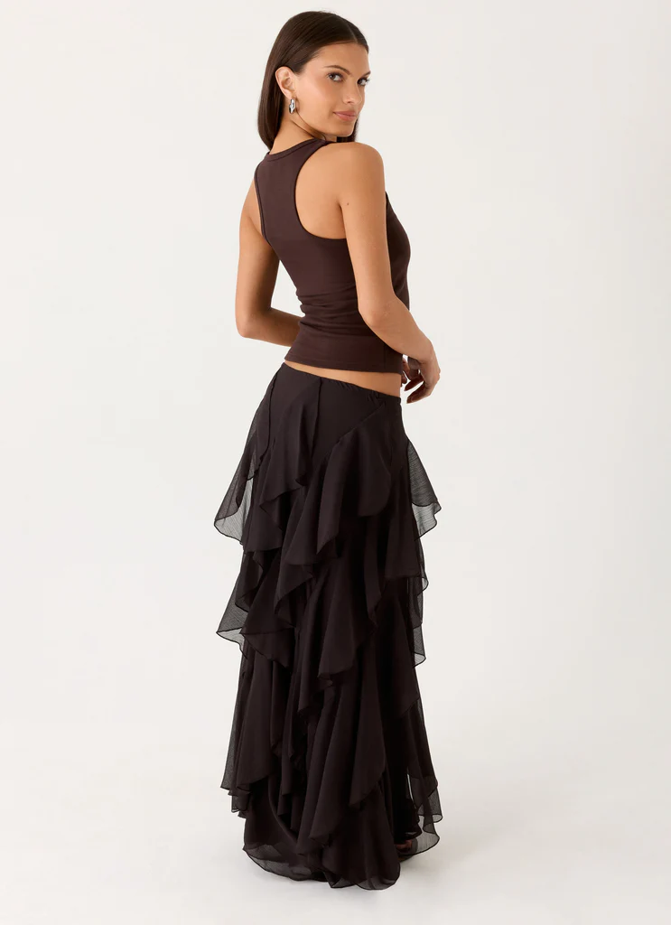 Silvanna Maxi Skirt - Chocolate