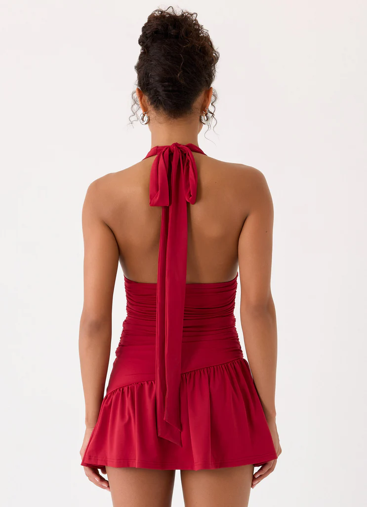 Esme Mini Dress - Red Magenta