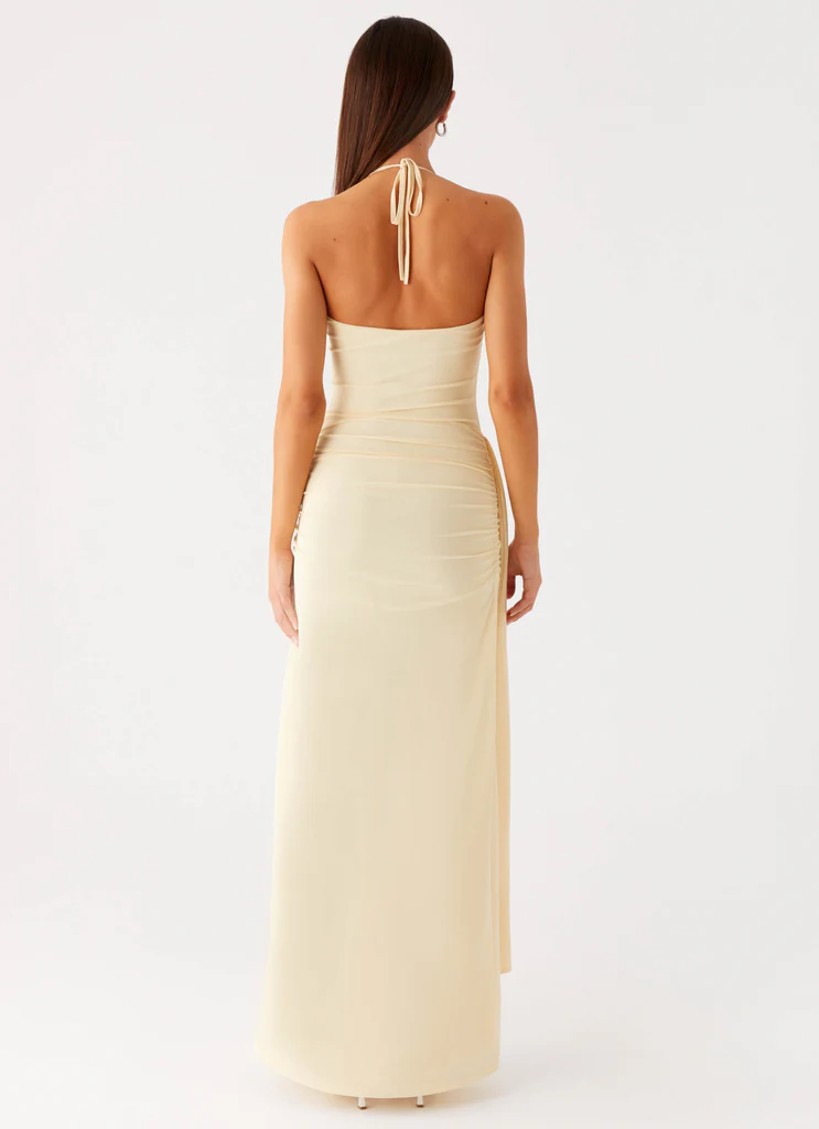 Signal Halter Maxi Dress - Sunny Yellow