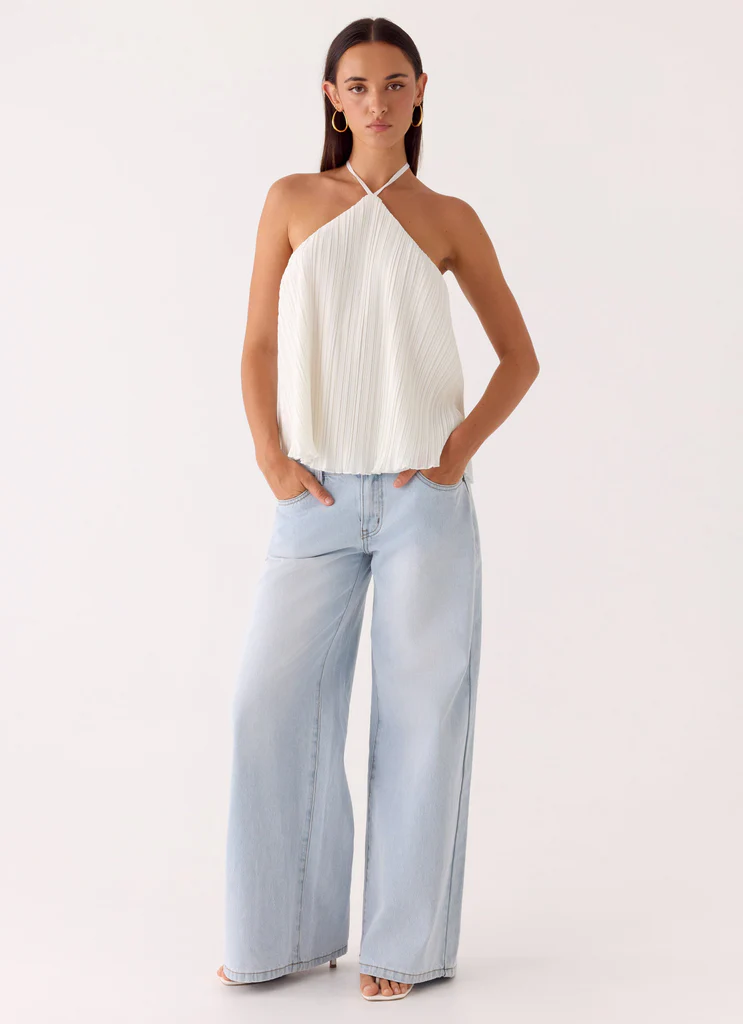 Danni Halter Top - White