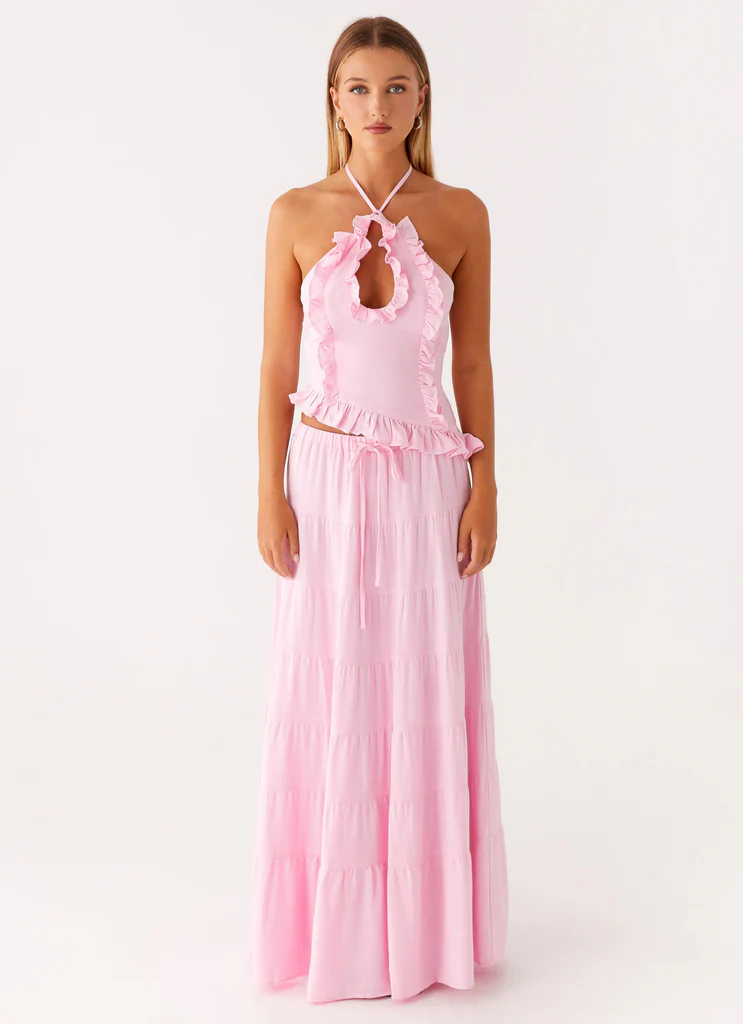 Mariella Linen Top – Pink Mariella Linen Top - Pink