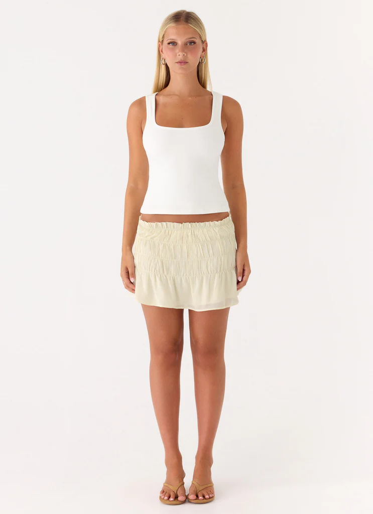 Ellia MinI Skirt - Ivory
