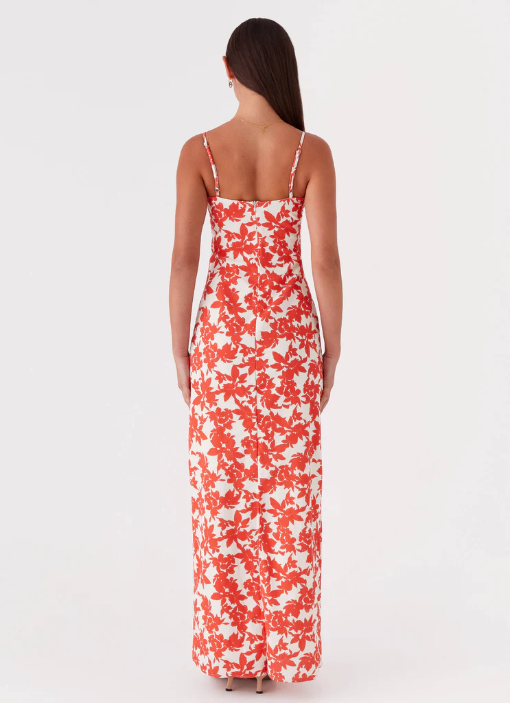 Forbidden Floral Bustier Maxi Dress – Red Floral Forbidden Floral Bustier Maxi Dress - Red Floral