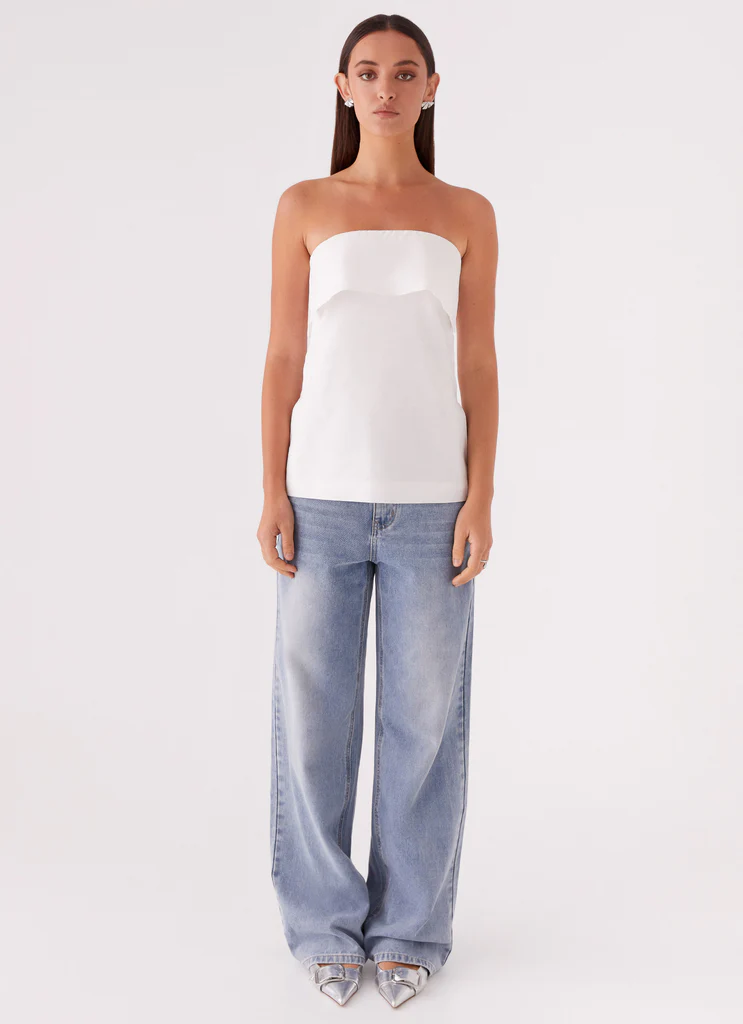 Dalmia Linen Top – White Dalmia Linen Top - White