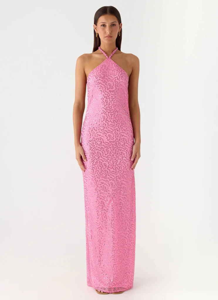 Lorenz Sequin Maxi Dress - Pink