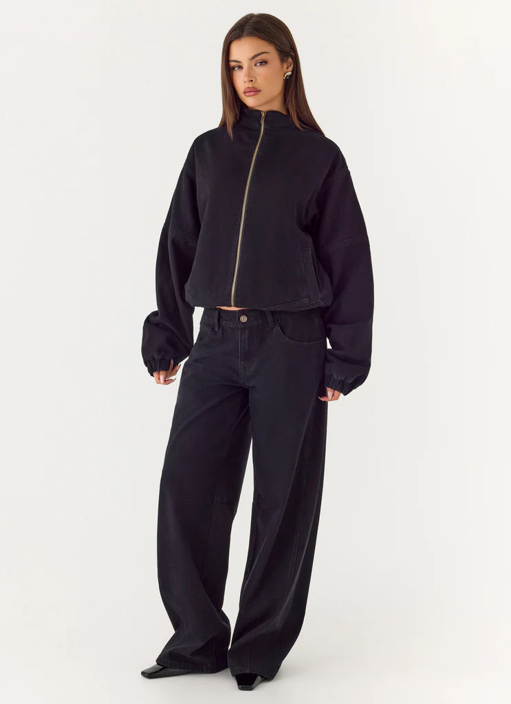 Waylon Low Rise Denim Jeans - Black