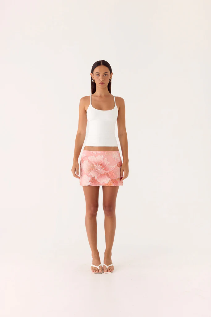 Dayna Mini Skirt - Coral
